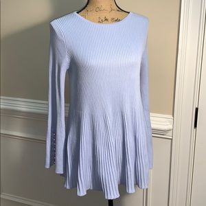 Grace Elements Ribbed Bell Sleeve W/Pearls Tunic